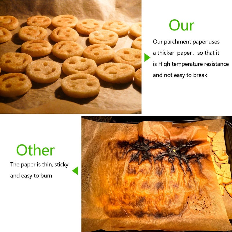 QYH 100 Pcs Parchment Paper Sheets for Baking, 8x12 Inches Unbleached, Precut Parchment Paper for Baking Cookies, Frying, Air Fryer, Cooking, Grilling Rack, Oven - Image 5